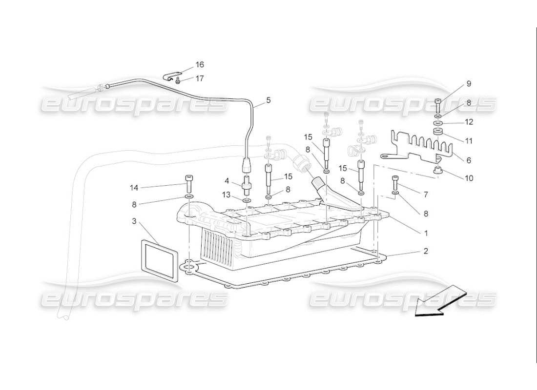 maserati qtp. (2007) 4.2 f1 heat exchanger part diagram