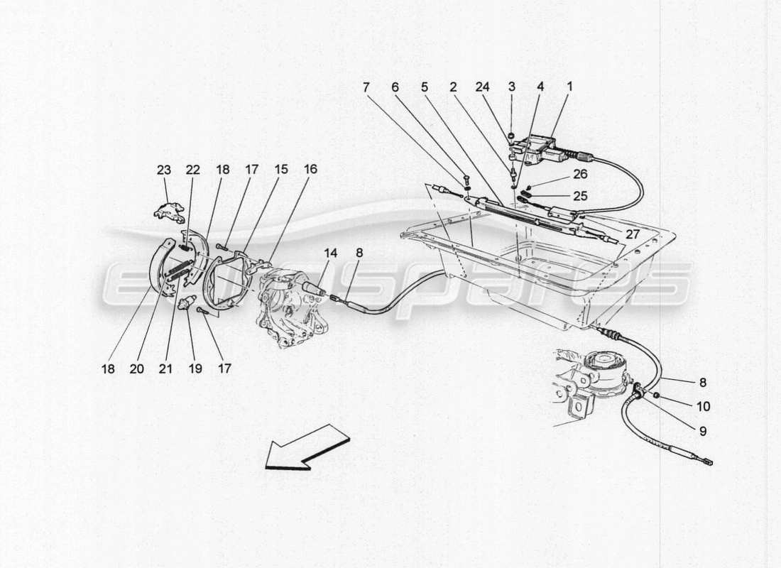 maserati granturismo special edition handbrake parts diagram
