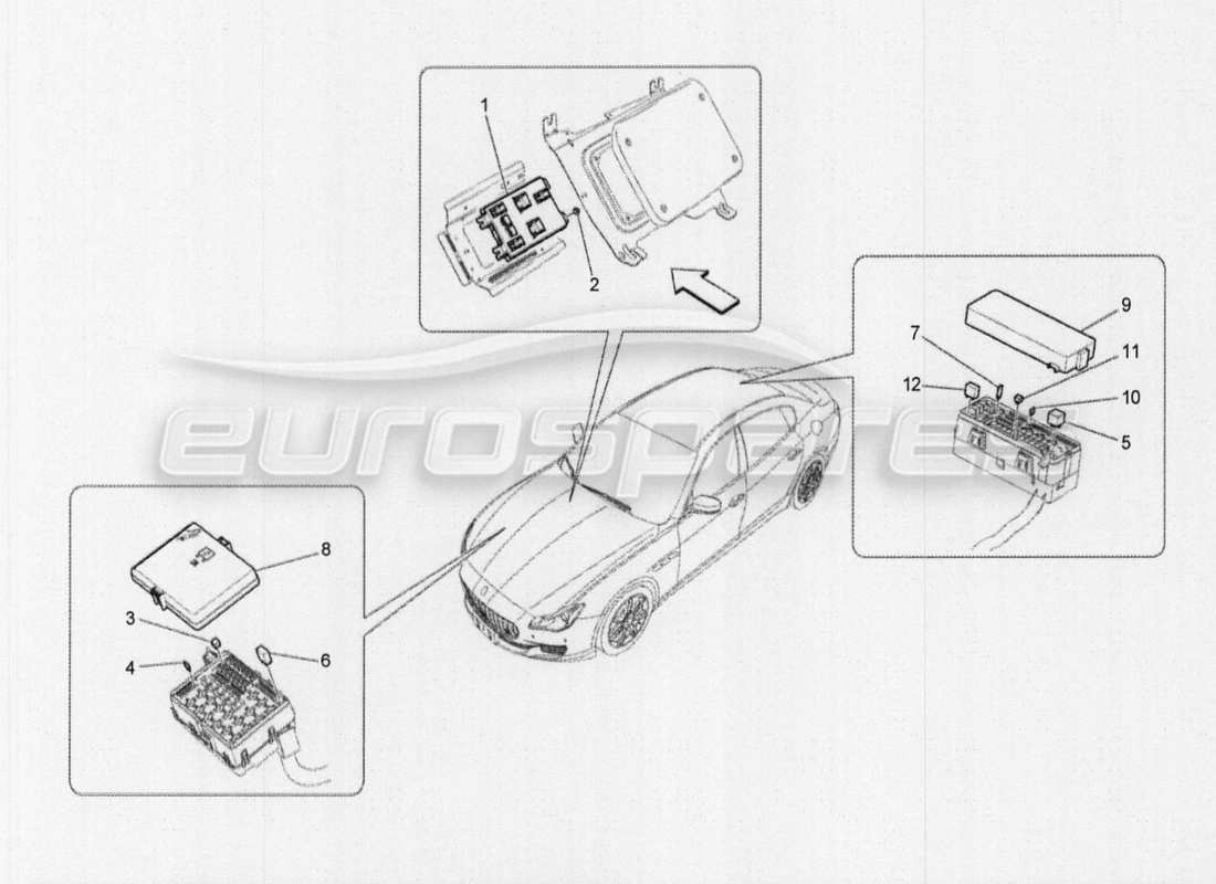 maserati qtp. v8 3.8 530bhp auto 2015 connectors parts diagram