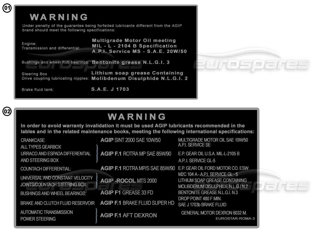 lamborghini miscellaneous lamborghini stickers - warning stickers parts diagram