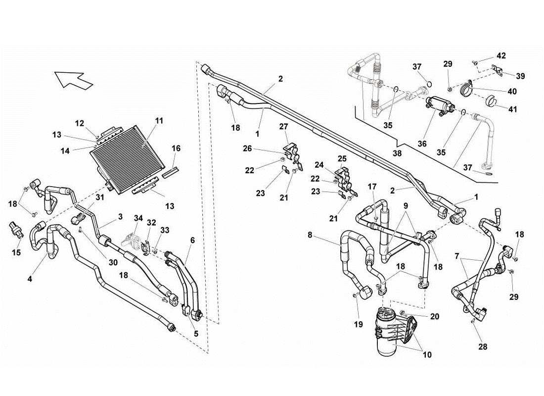 lamborghini gallardo lp560-4s update air conditioning system part diagram