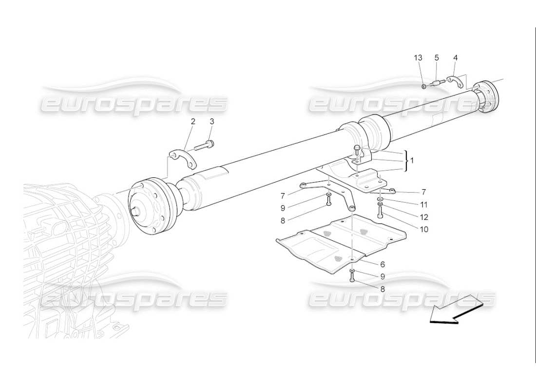 maserati qtp. (2009) 4.7 auto transmission pipe part diagram