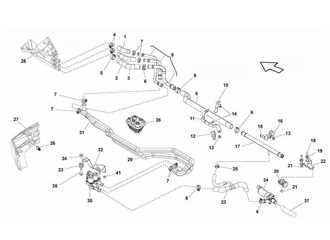 lamborghini gallardo lp560-4s update air conditioning system parts diagram