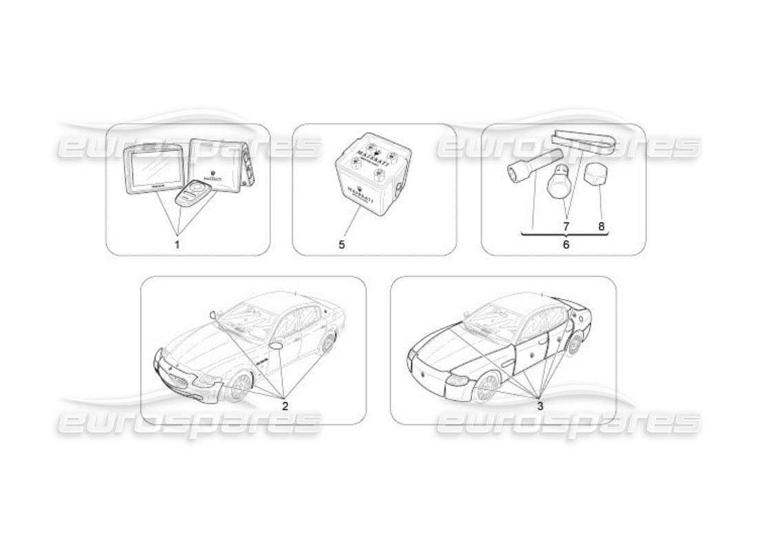 maserati qtp. (2005) 4.2 after market accessories parts diagram