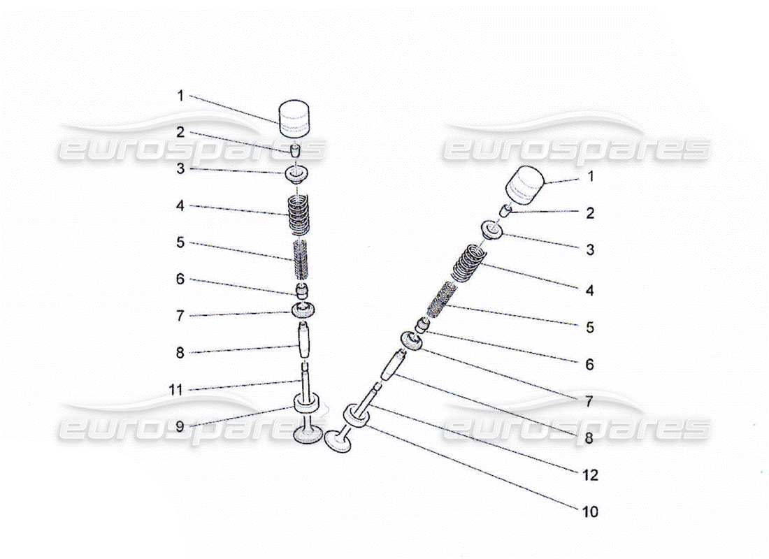 maserati qtp. (2010) 4.2 valves parts diagram