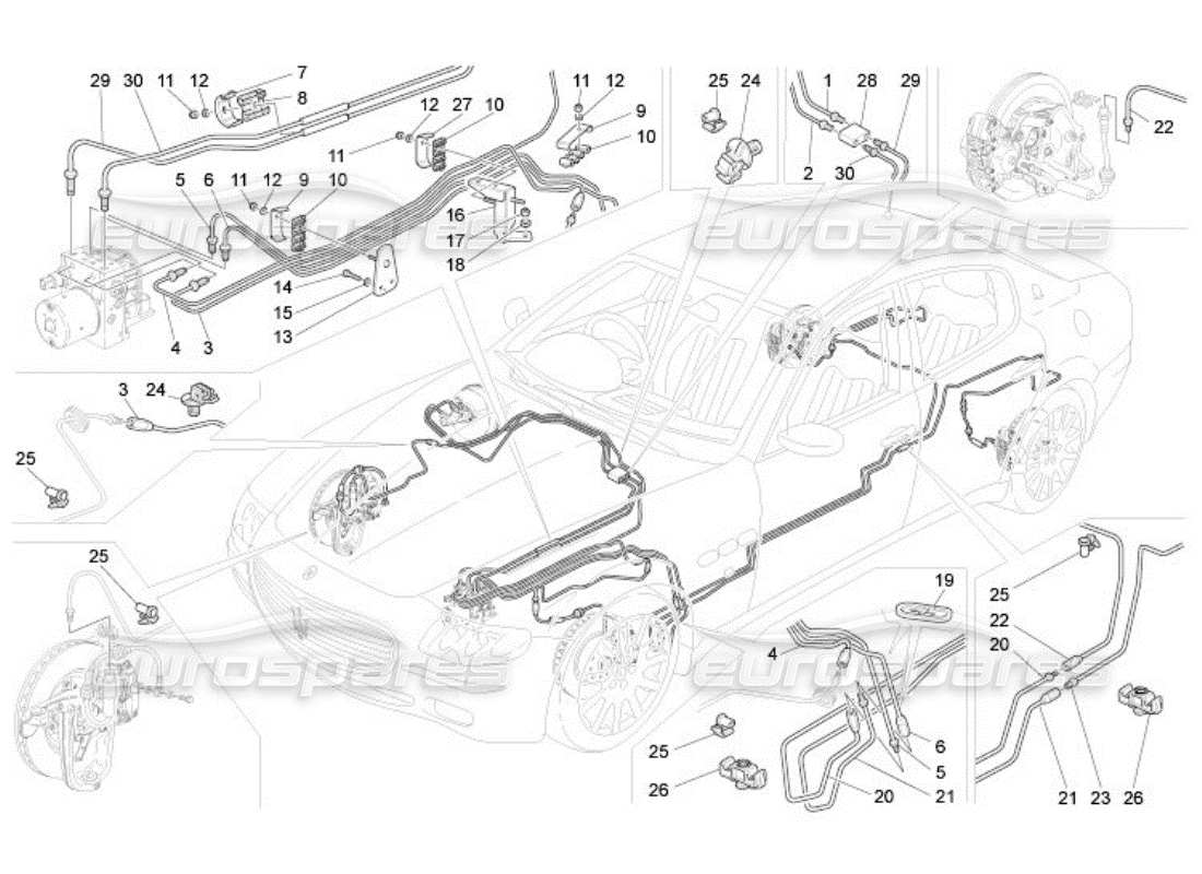 maserati qtp. (2005) 4.2 lines part diagram