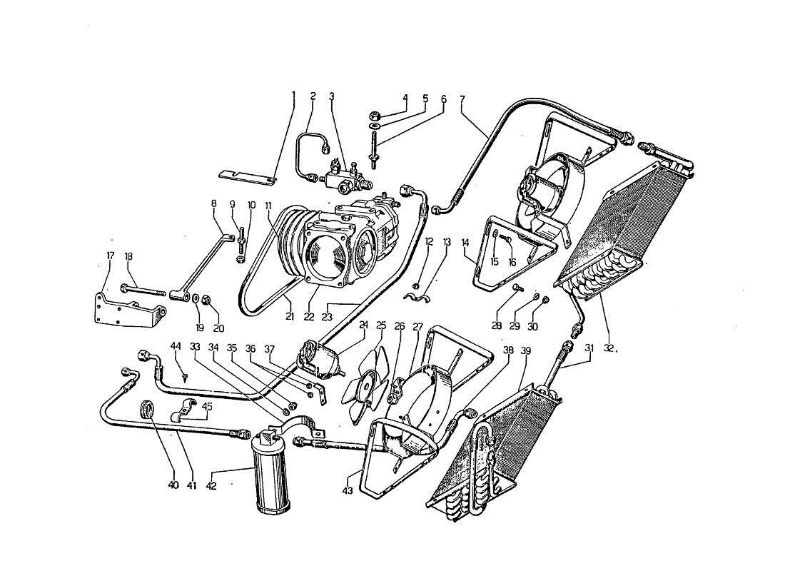 lamborghini jarama condizionatore (optional) parts diagram