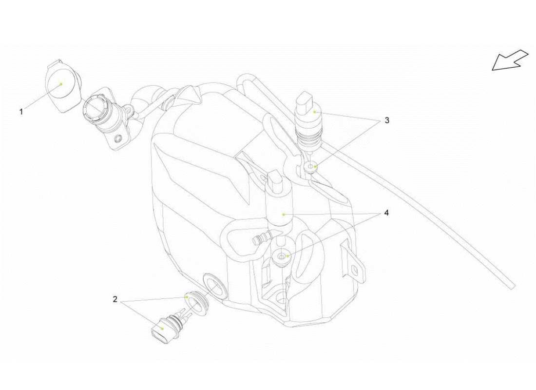 lamborghini gallardo lp570-4s perform washer reservoir assembly parts diagram