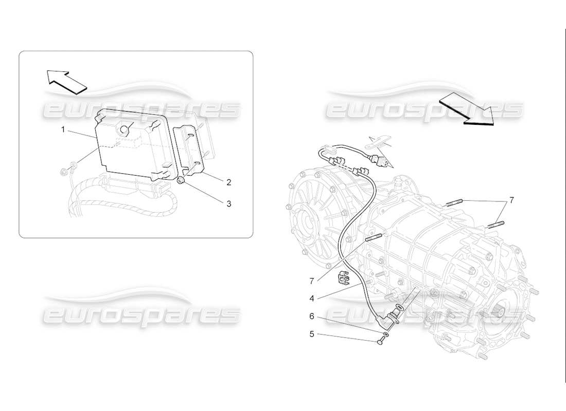 maserati qtp. (2006) 4.2 f1 electronic control (gearbox) parts diagram