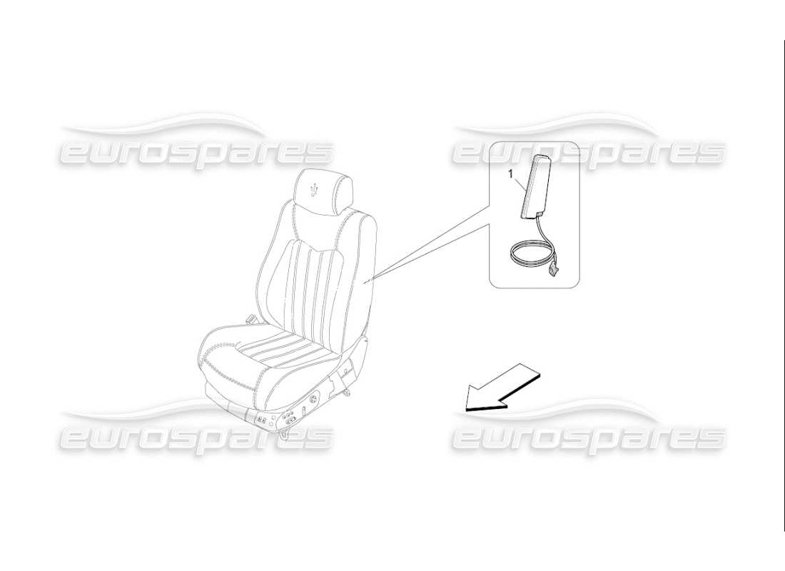 maserati qtp. (2008) 4.2 auto front side bag system parts diagram