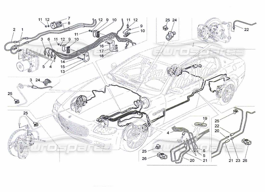 maserati qtp. (2010) 4.7 lines part diagram