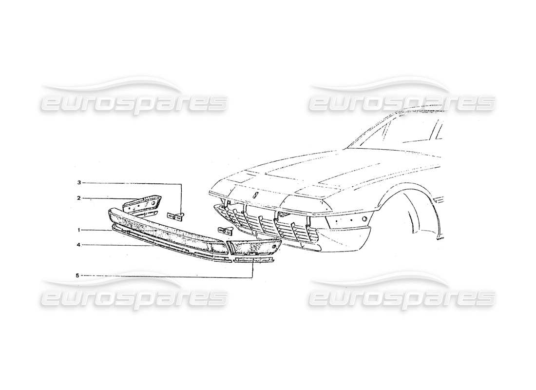 ferrari 365 gt4 2+2 coachwork front bumper parts diagram