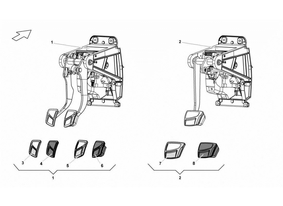 lamborghini gallardo sts ii sc pedalbox assembly parts diagram