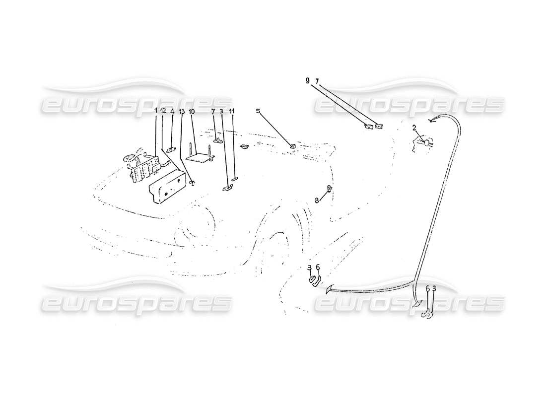 ferrari 275 (pininfarina coachwork) electrical system group parts diagram