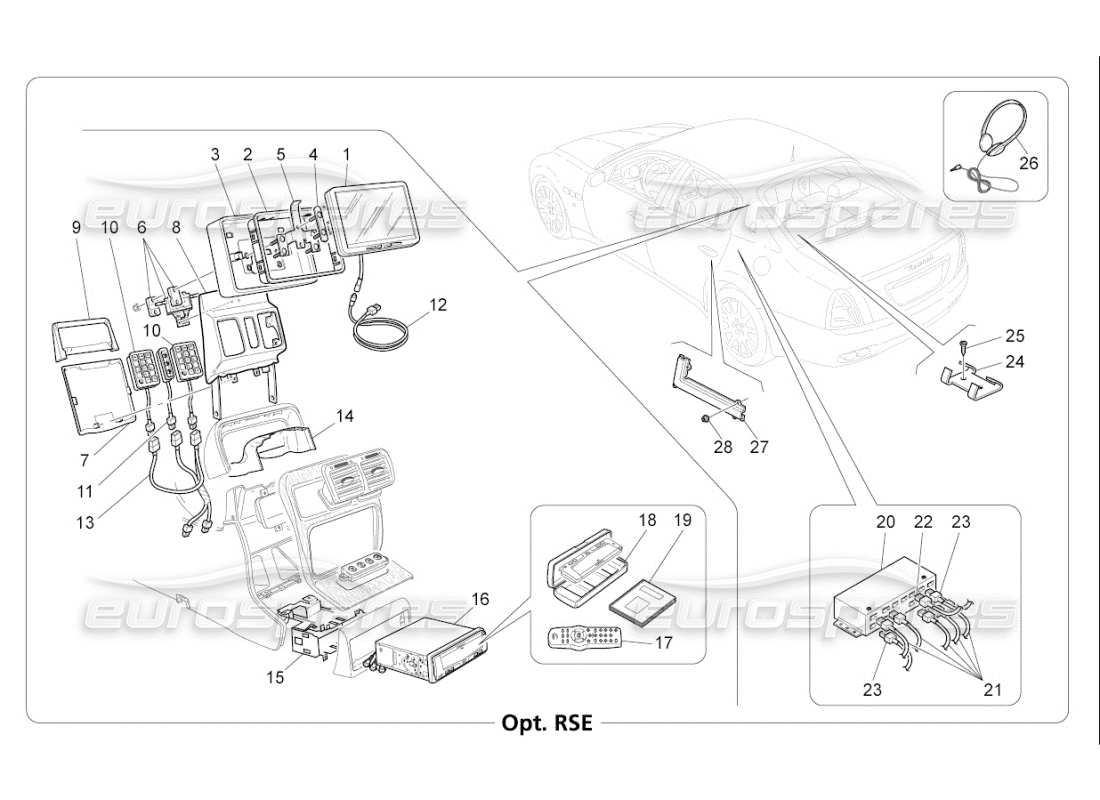 maserati qtp. (2010) 4.7 auto it system parts diagram