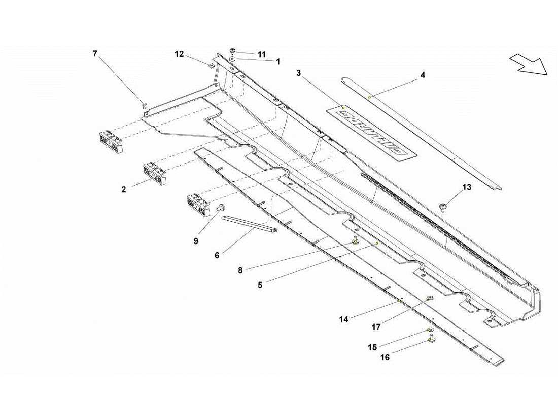 lamborghini gallardo lp560-4s update external side member part diagram