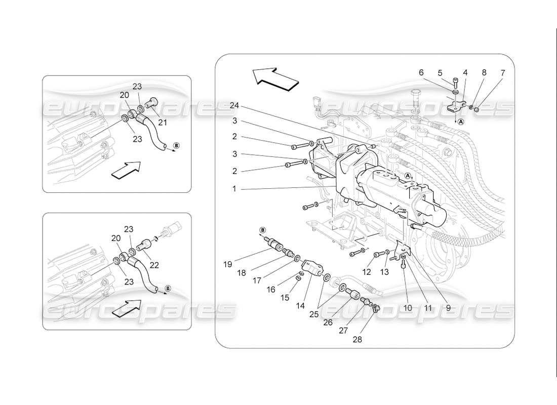 maserati qtp. (2006) 4.2 f1 actuation hydraulic parts for f1 gearbox parts diagram