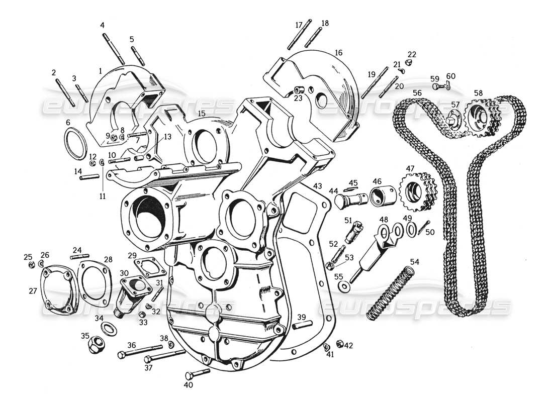 ferrari 250 gte (1957) timing part diagram