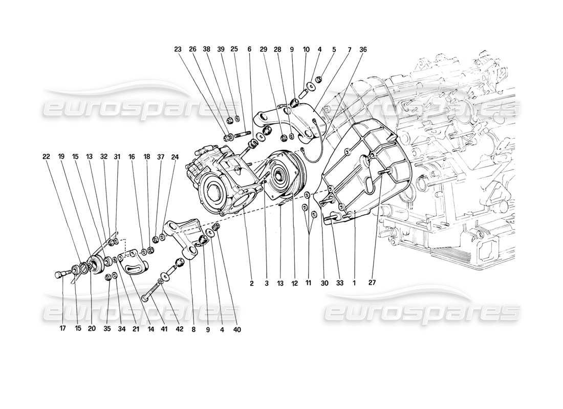 ferrari mondial 8 (1981) air conditioning compressor and controls parts diagram