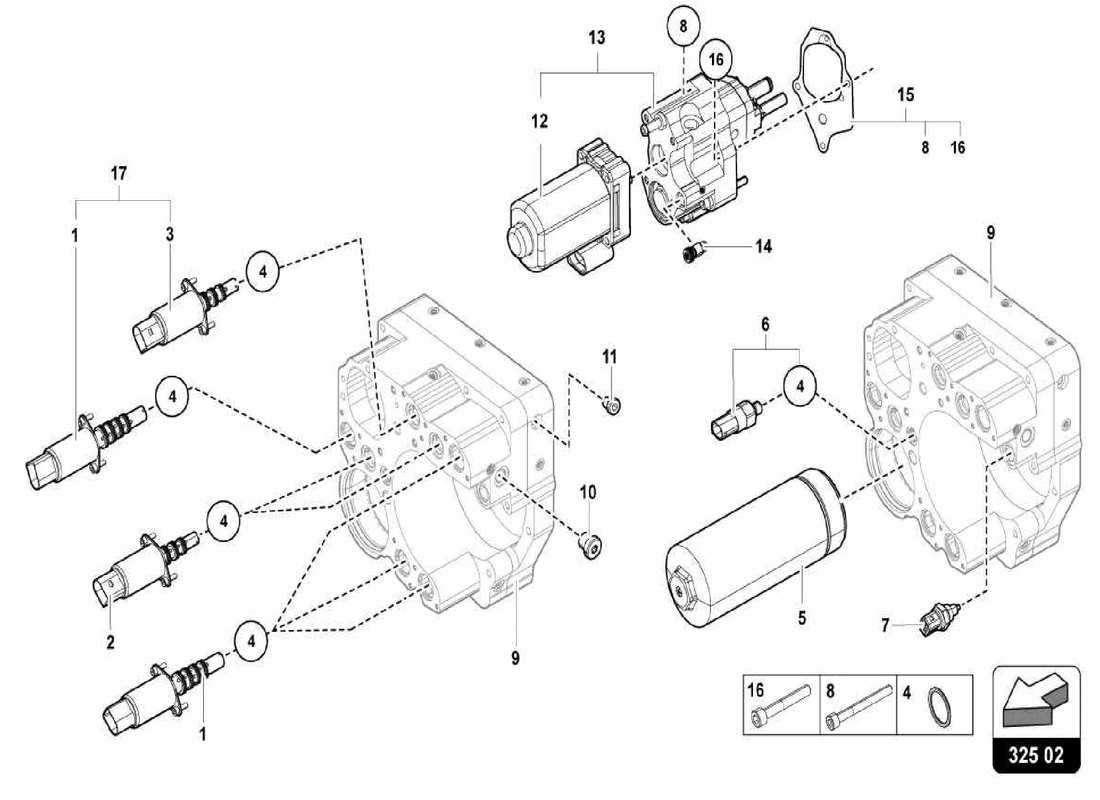 lamborghini centenario spider hydraulics control unit parts diagram