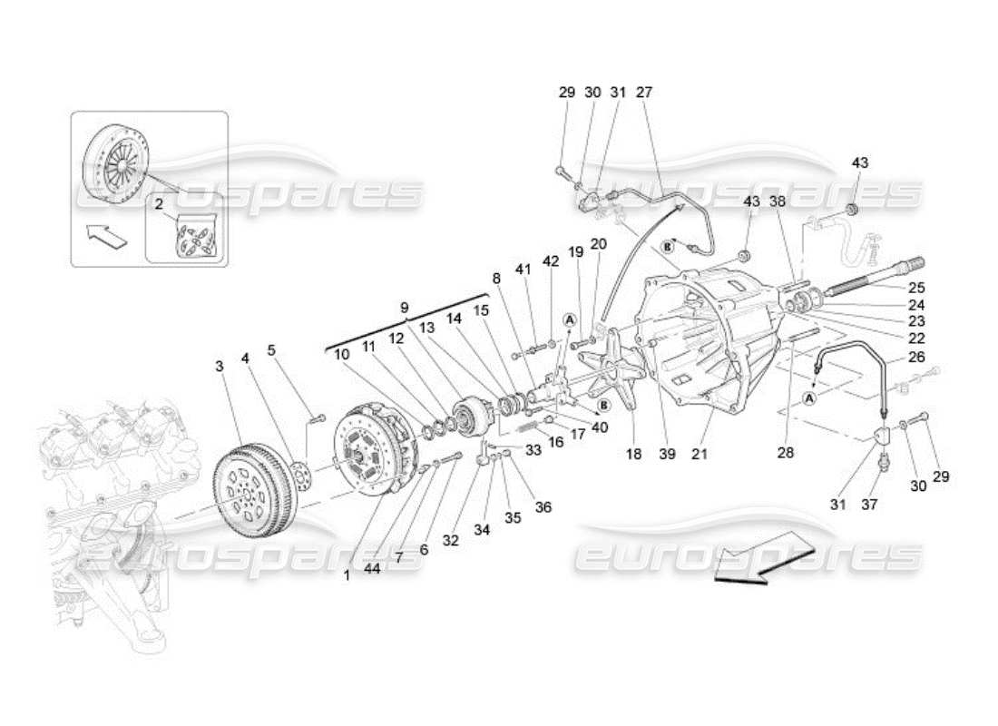 maserati qtp. (2005) 4.2 friction discs and housing for f1 gearbox part diagram