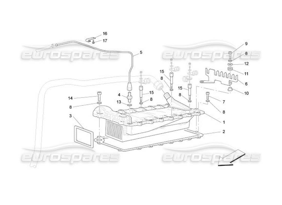 maserati qtp. (2005) 4.2 heat exchanger part diagram