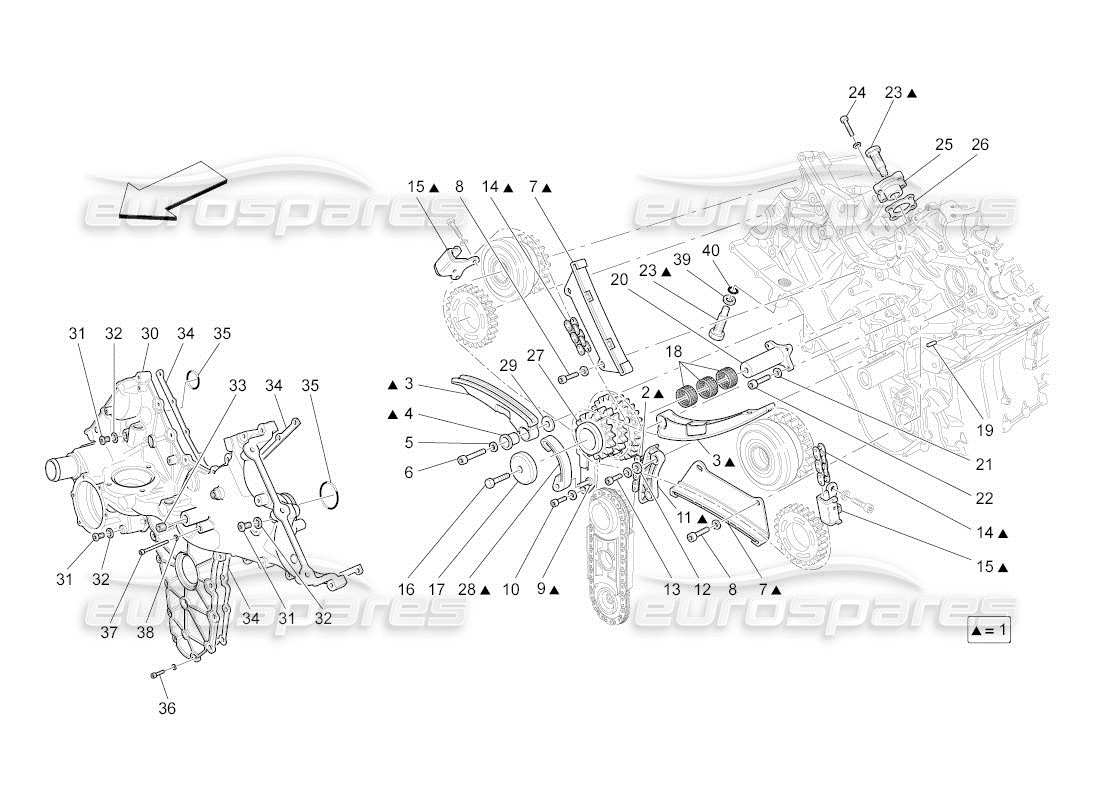 maserati qtp. (2011) 4.7 auto timing parts diagram