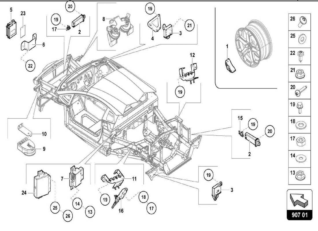 lamborghini centenario spider electronic control units parts diagram