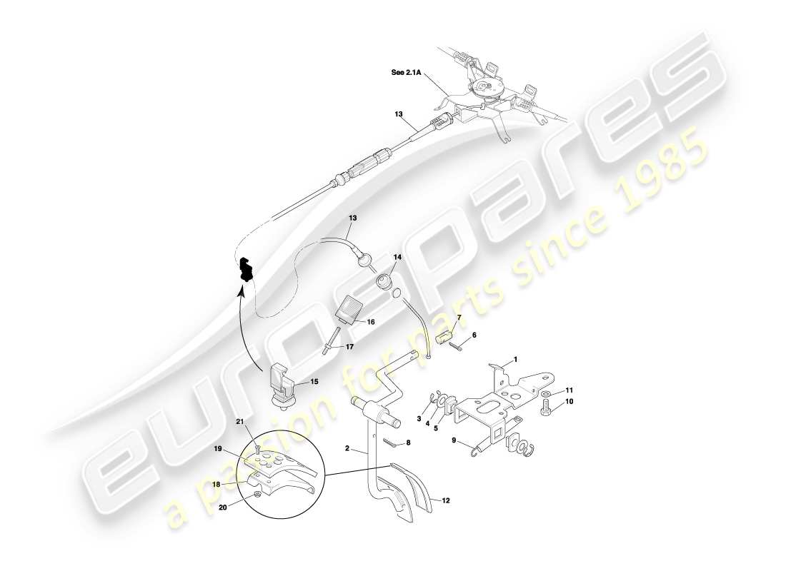 a part diagram from the aston martin db7 vantage (2000) parts catalogue