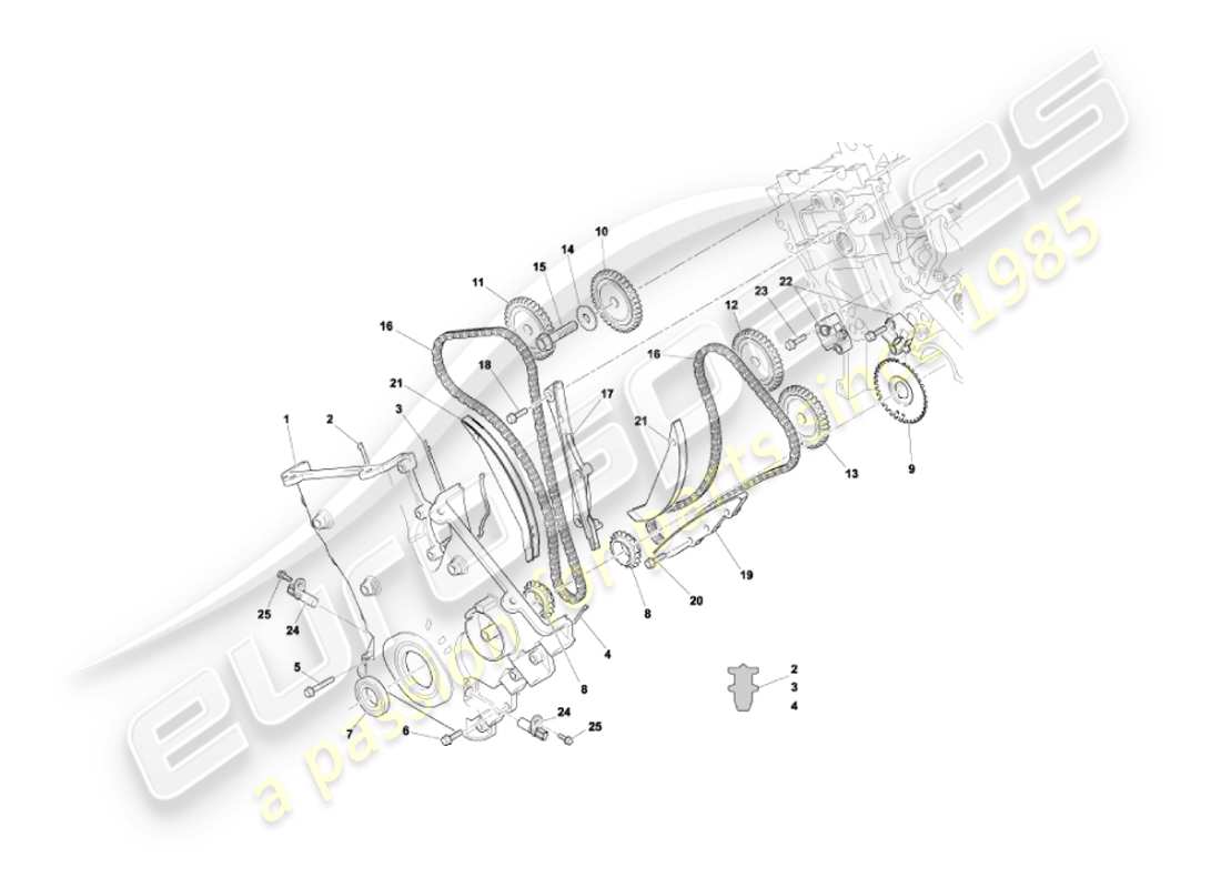 a part diagram from the aston martin vanquish parts catalogue