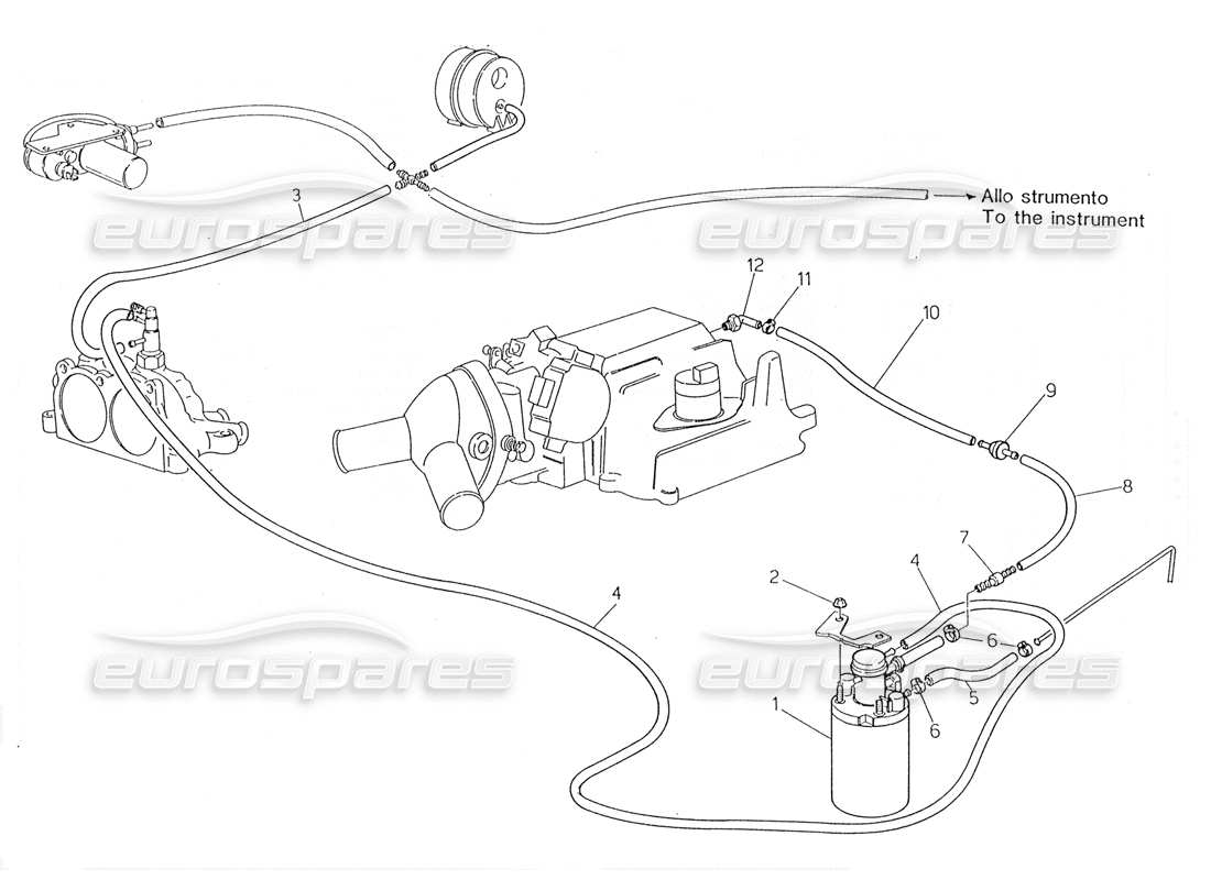 maserati 228 evaporation system part diagram