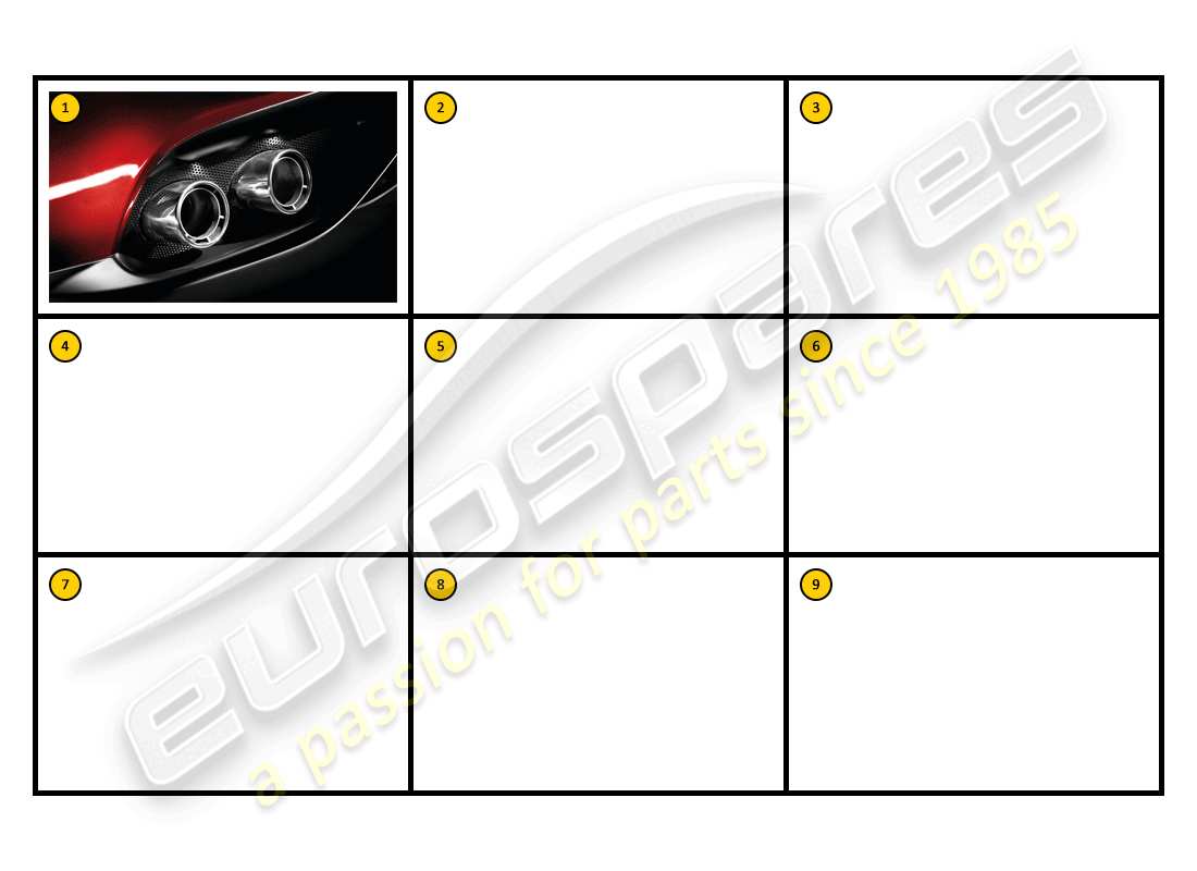 ferrari ff (accessories) exterior - exhaust parts diagram