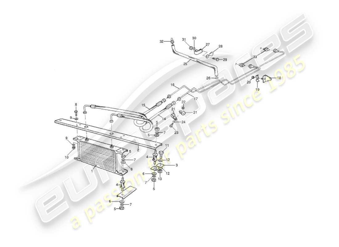 aston martin v8 virage (2000) automatic transmission, gearbox cooling, to approx vin 60042 part diagram