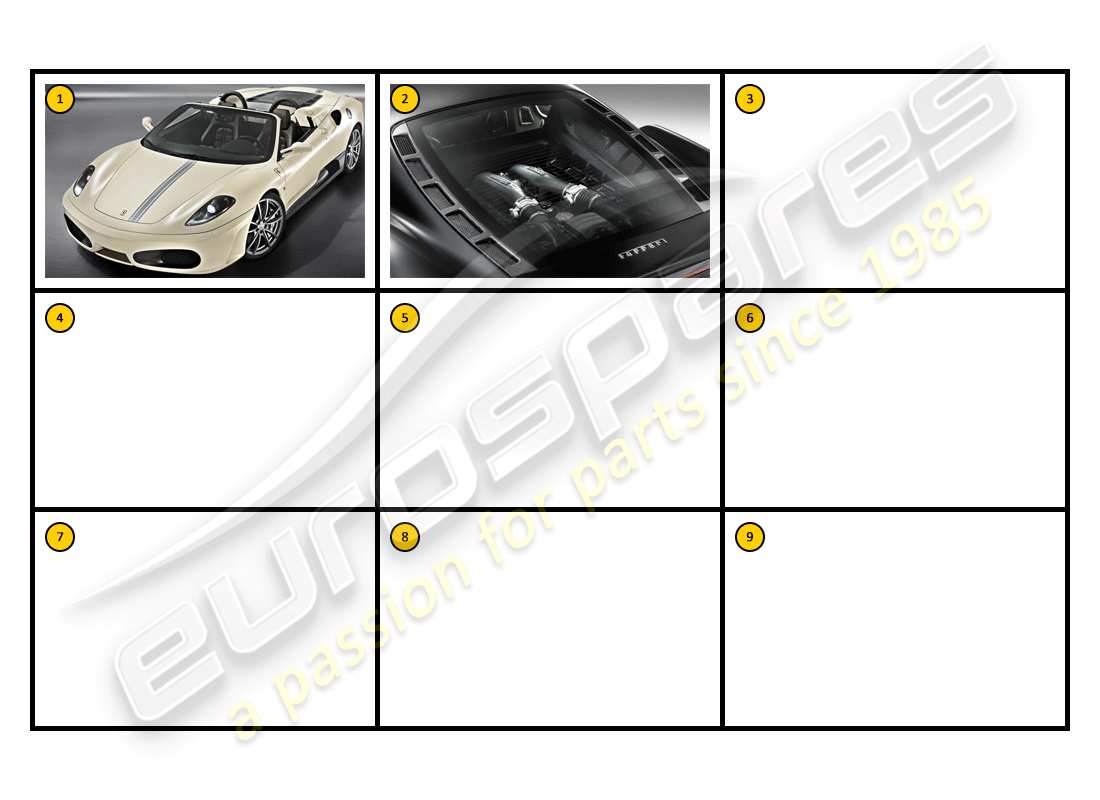 ferrari f430 spider (accessories) exterior - body parts diagram