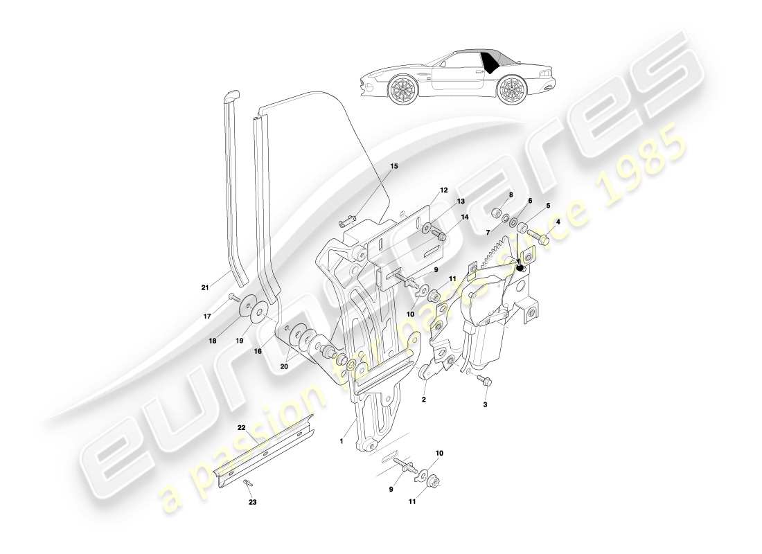 a part diagram from the aston martin db7 vantage (2002) parts catalogue