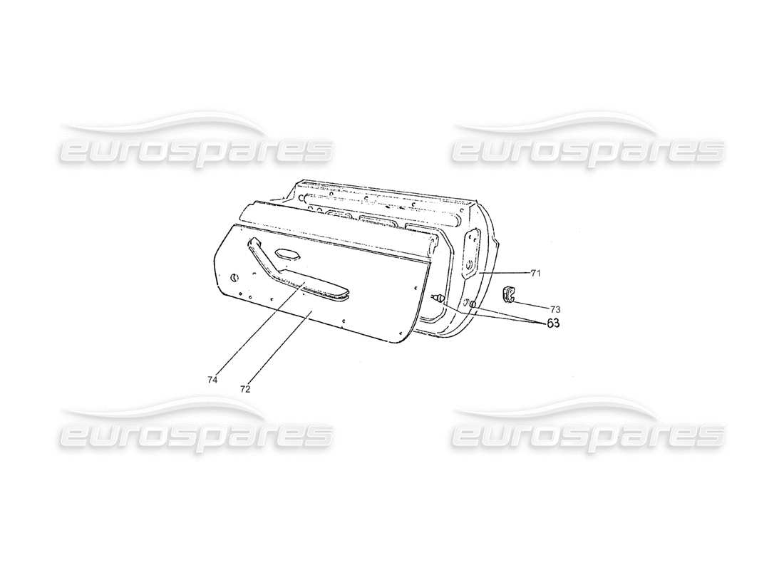 ferrari 275 (pininfarina coachwork) doors group parts diagram