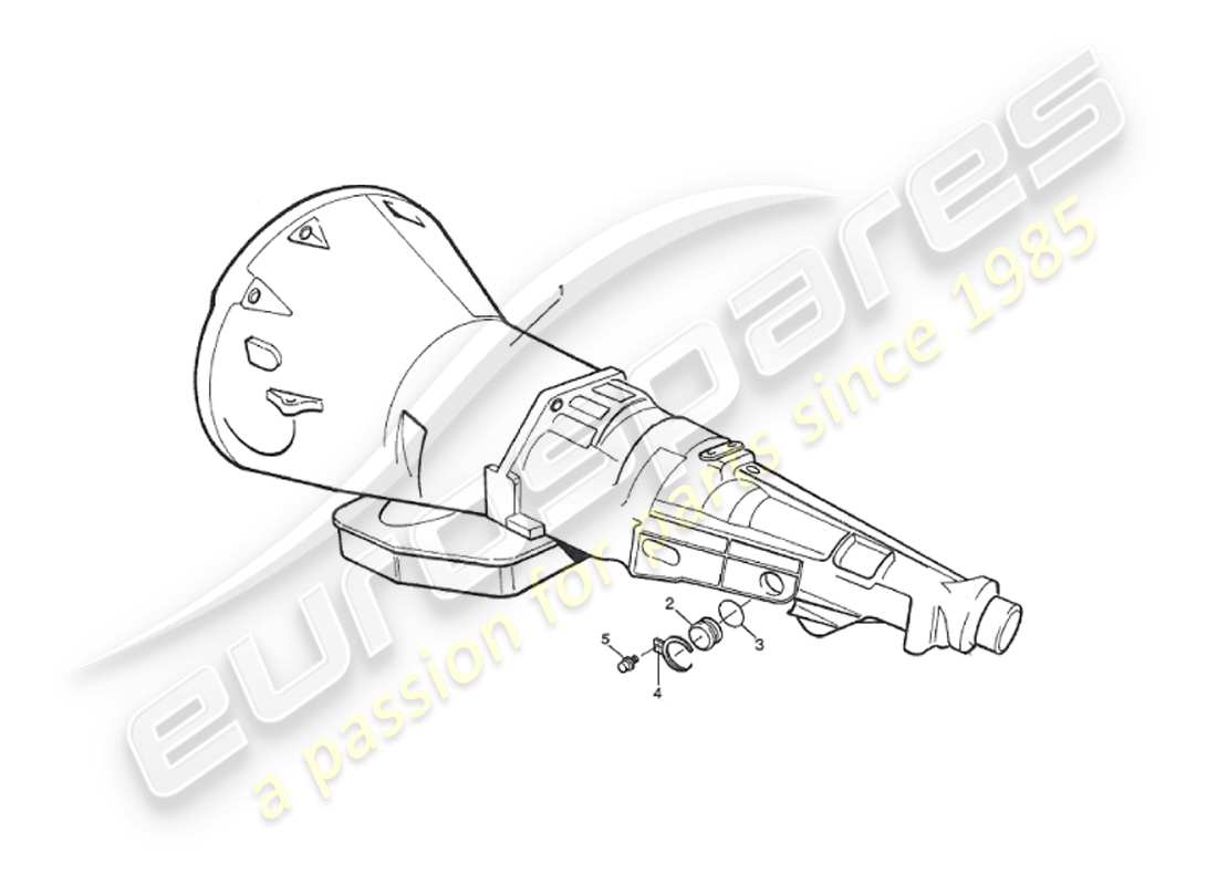 aston martin v8 virage (2000) 4 speed gearcase & geartrain part diagram