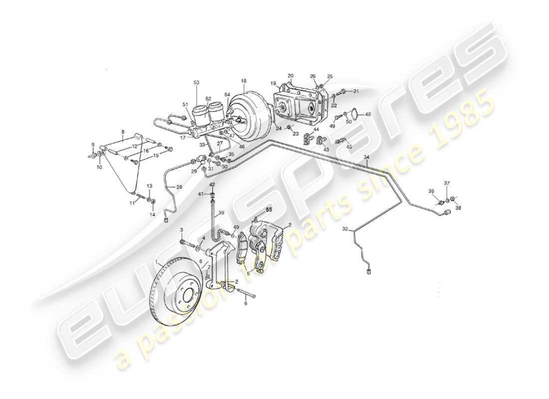 aston martin v8 virage (2000) front brakes part diagram