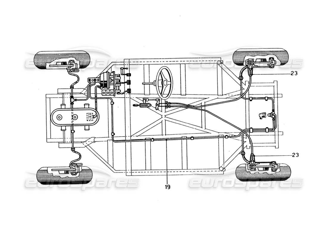 ferrari 275 gtb/gts 2 cam brake system - rhd models part diagram