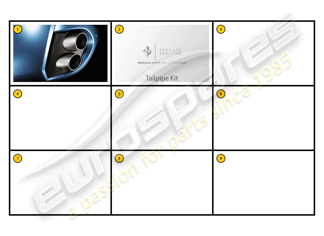 ferrari california (accessories) exterior - exhaust parts diagram