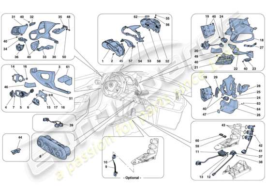 a part diagram from the ferrari 458 speciale (rhd) parts catalogue