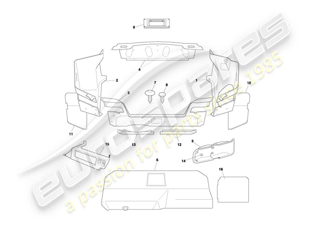 a part diagram from the aston martin db7 vantage (2002) parts catalogue