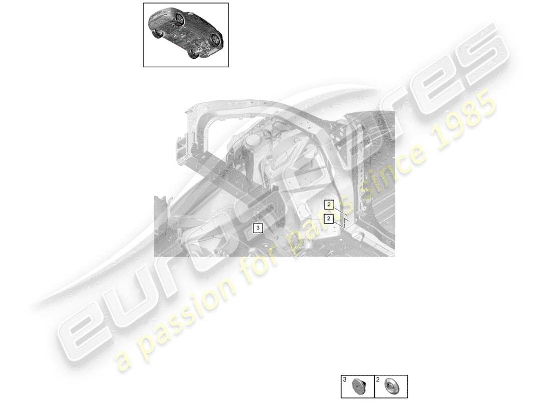 a part diagram from the porsche cayenne parts catalogue