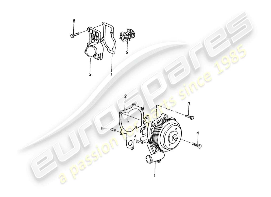 a part diagram from the porsche boxster parts catalogue