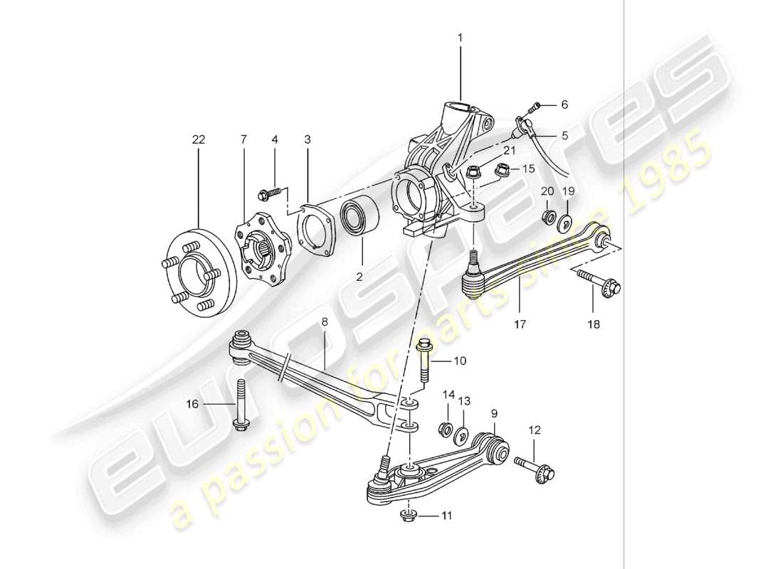 VIEW PARTS DIAGRAMS FROM THE PORSCHE BOXSTER PARTS CATALOGUE a part diagram from the porsche boxster parts catalogue