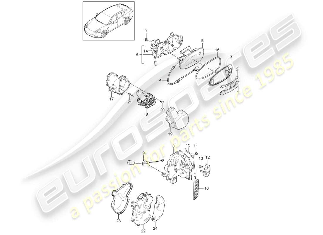 a part diagram from the porsche panamera parts catalogue