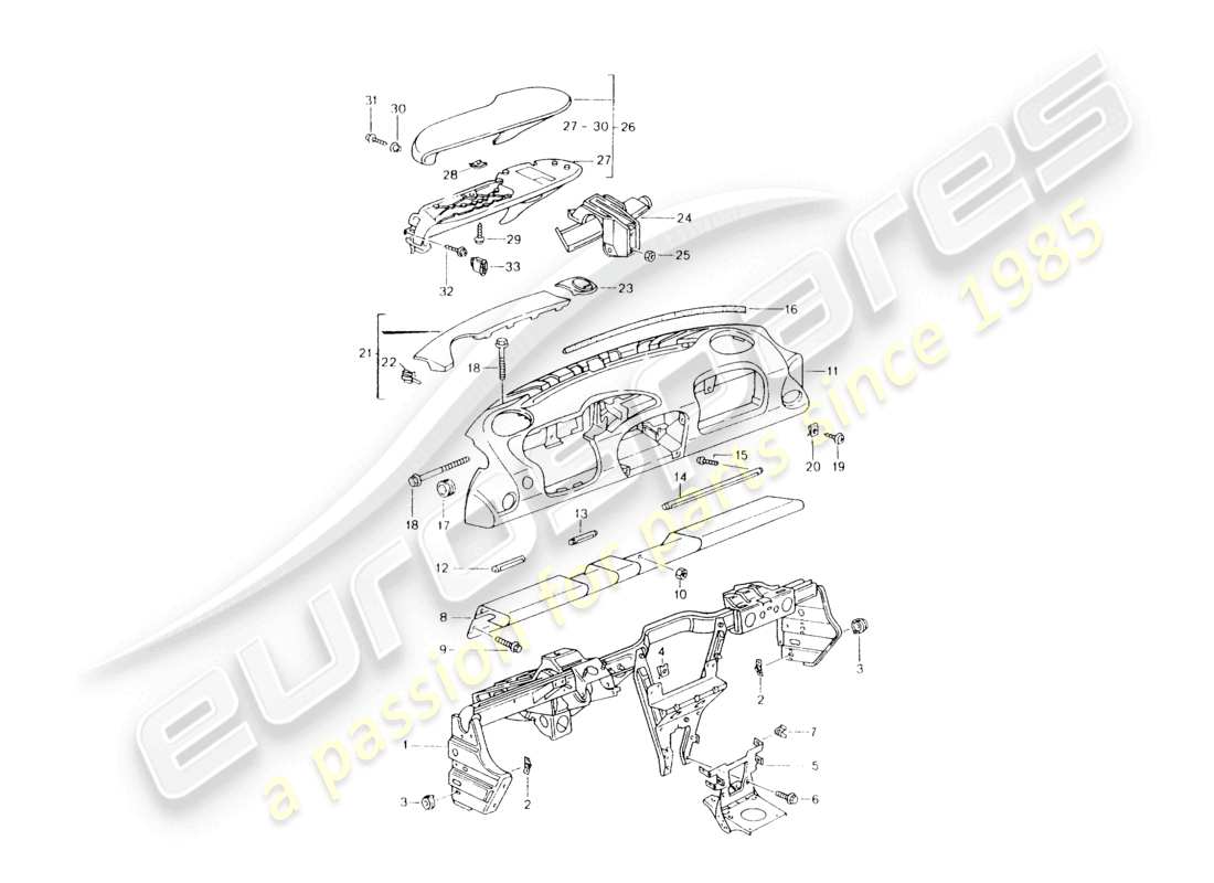 VIEW PARTS DIAGRAMS FROM THE PORSCHE BOXSTER PARTS CATALOGUE a part diagram from the porsche boxster parts catalogue
