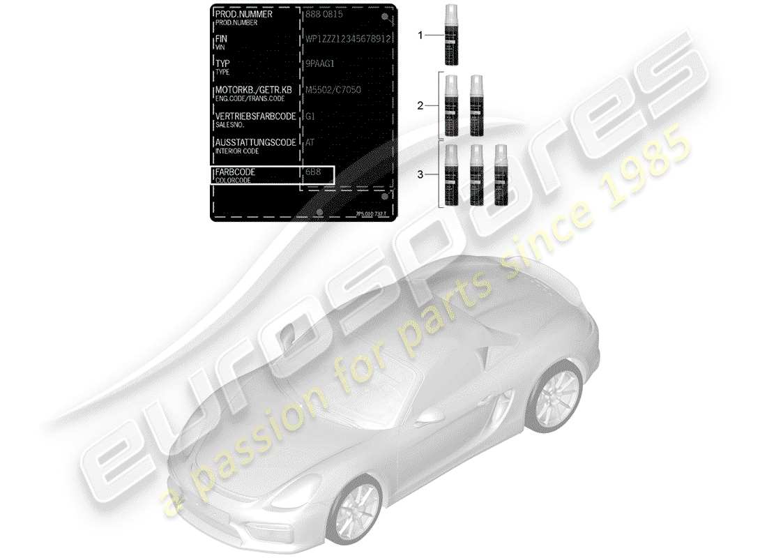 a part diagram from the porsche boxster parts catalogue