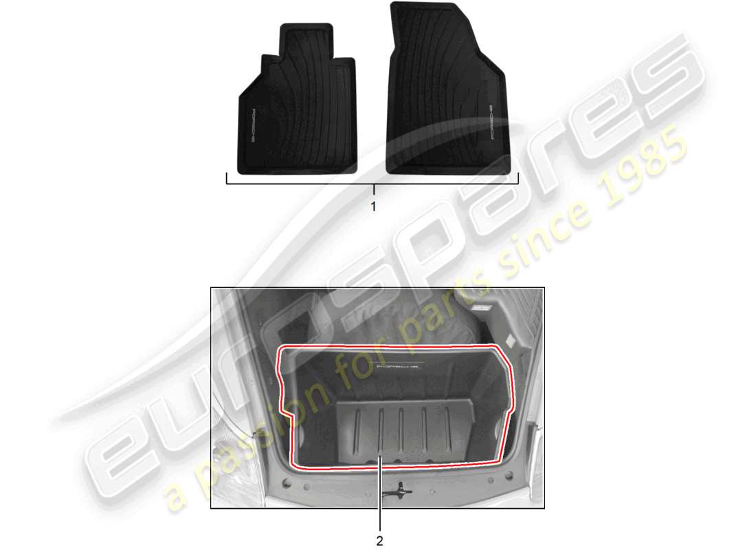 VIEW PARTS DIAGRAMS FROM THE PORSCHE BOXSTER PARTS CATALOGUE a part diagram from the porsche boxster parts catalogue