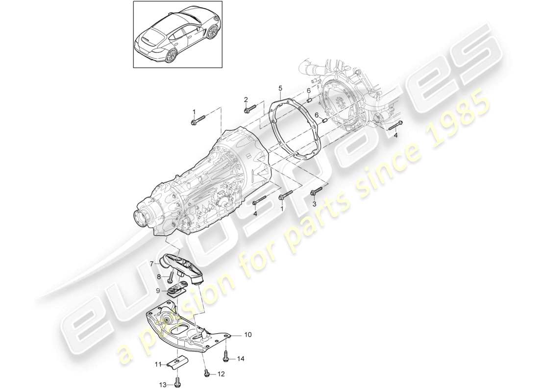 VIEW PARTS DIAGRAMS FROM THE PORSCHE PANAMERA PARTS CATALOGUE a part diagram from the porsche panamera parts catalogue